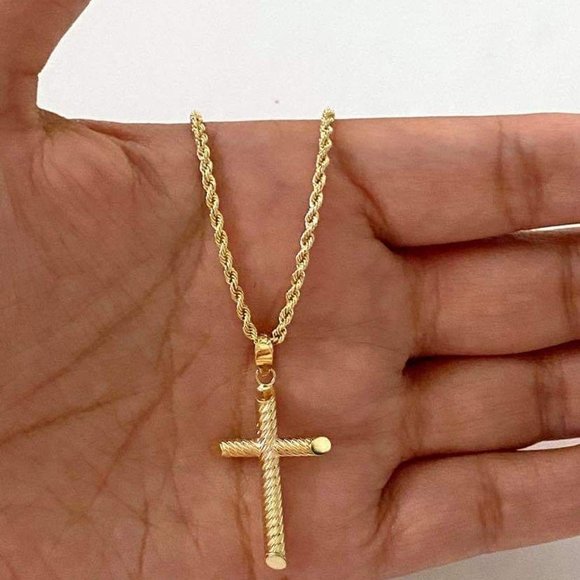 10K Cross Necklace